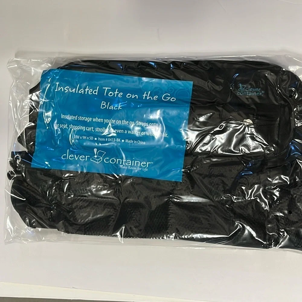 🆕 Insulated‎ Tote-on-the-Go Storage Organization Black
